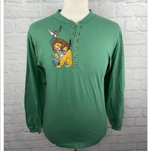 SOLD Vintage Disney LionKing embroidered long sleeve button down t-shirt